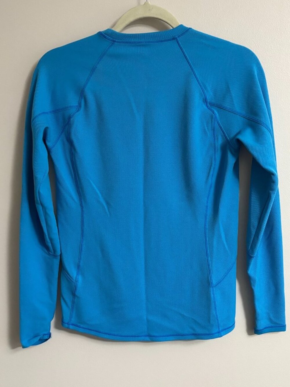 L.L.Bean Womens Blue Midweight Base Layer Crew Top Small XS Petite - Picture 5 of 10